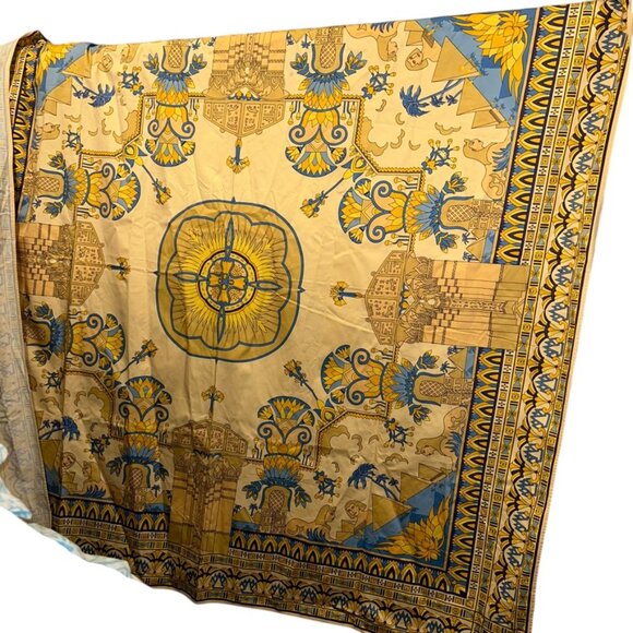 Diners MIE FRANCE French Provencal gold Cairo Egypt Pyramids table cloth 63x70 - Picture 1 of 6